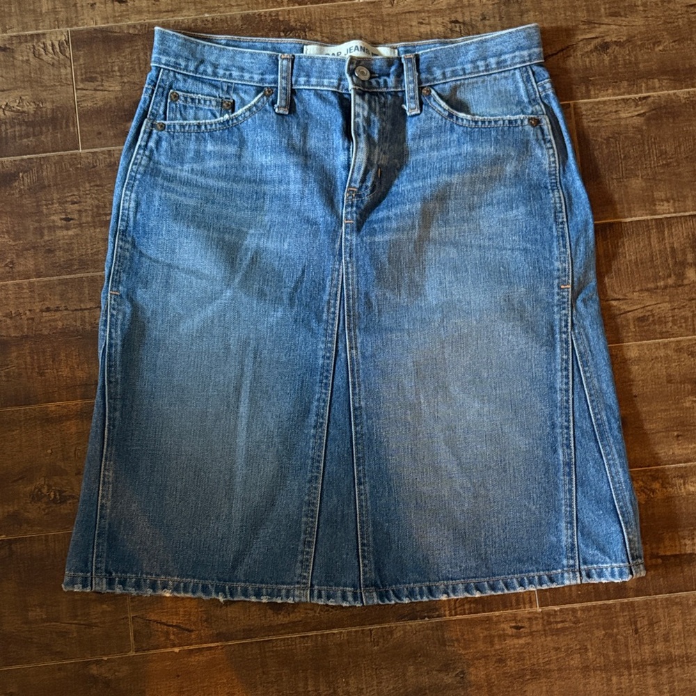 GAP Classic Blue Denim A-Line Skirt